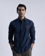 Cotton Oxford Thread Craft Shirt In Navy