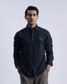 Cotton Oxford Thread Craft Shirt In Black