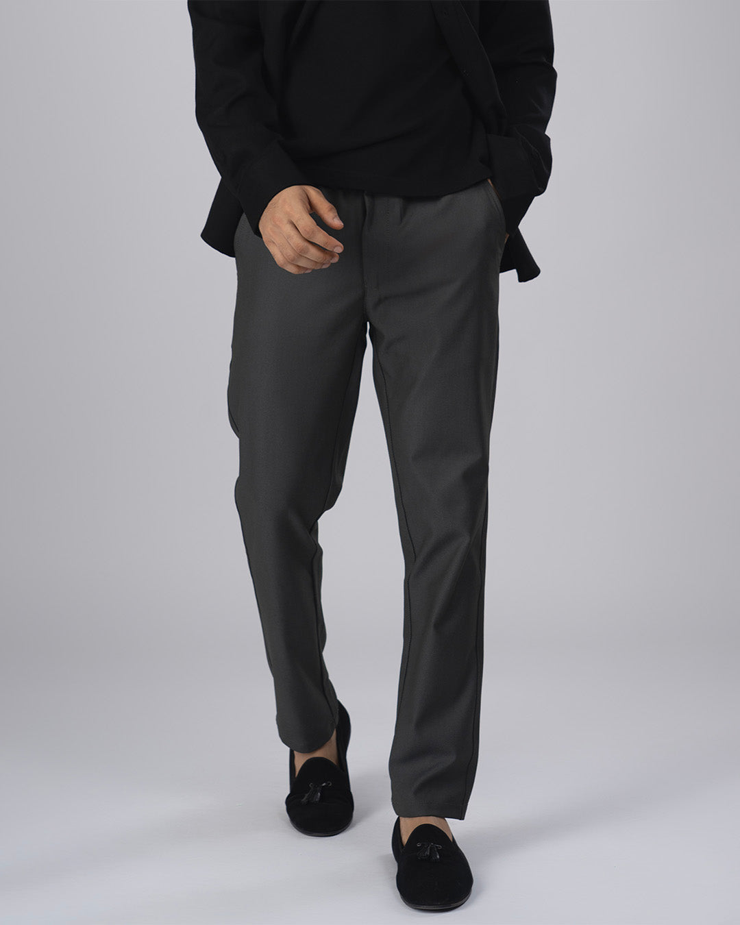 Easy Iron Flexi Textured Tailored Trouser In Olive