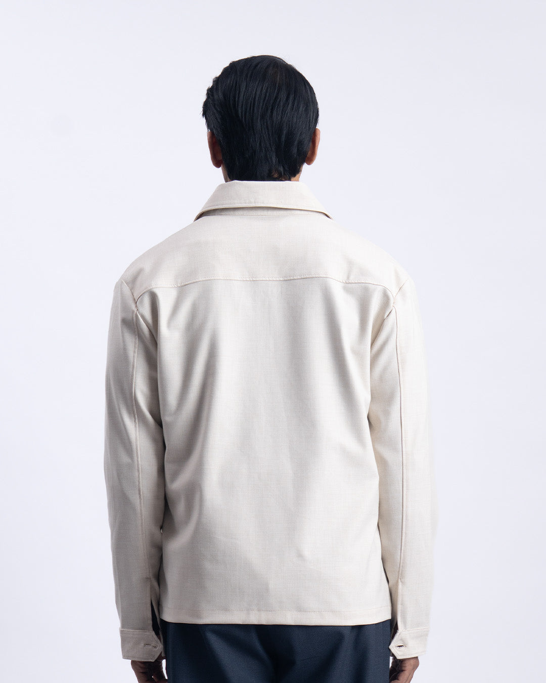Easy Iron Light-Weight Jacket In Cream