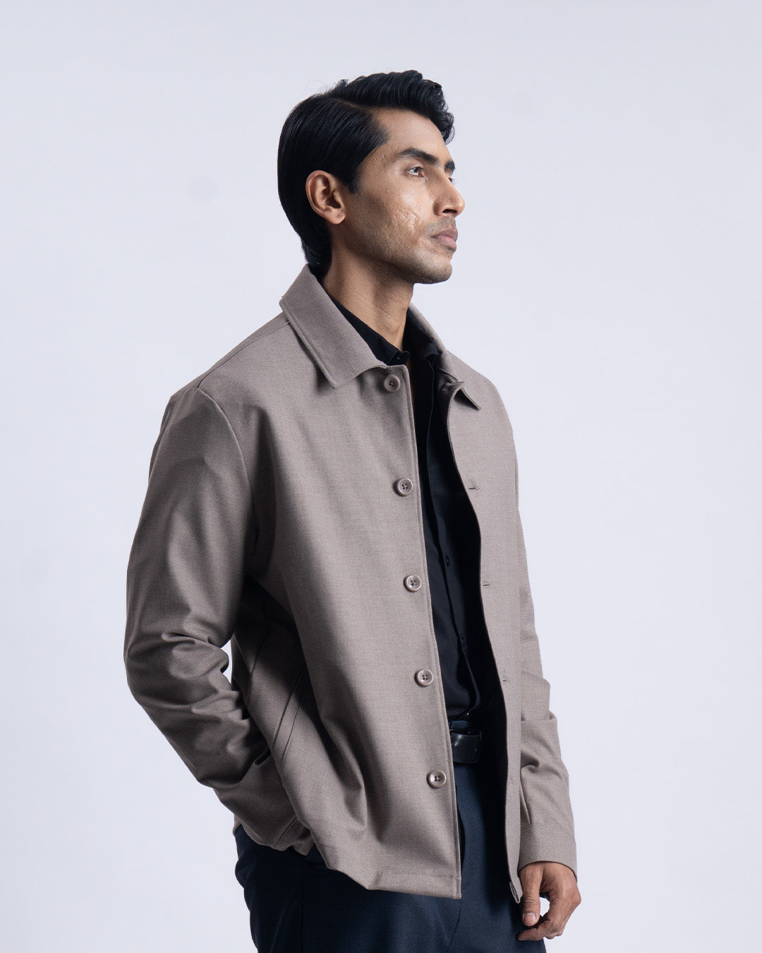Easy Iron Light-Weight Jacket In Beige