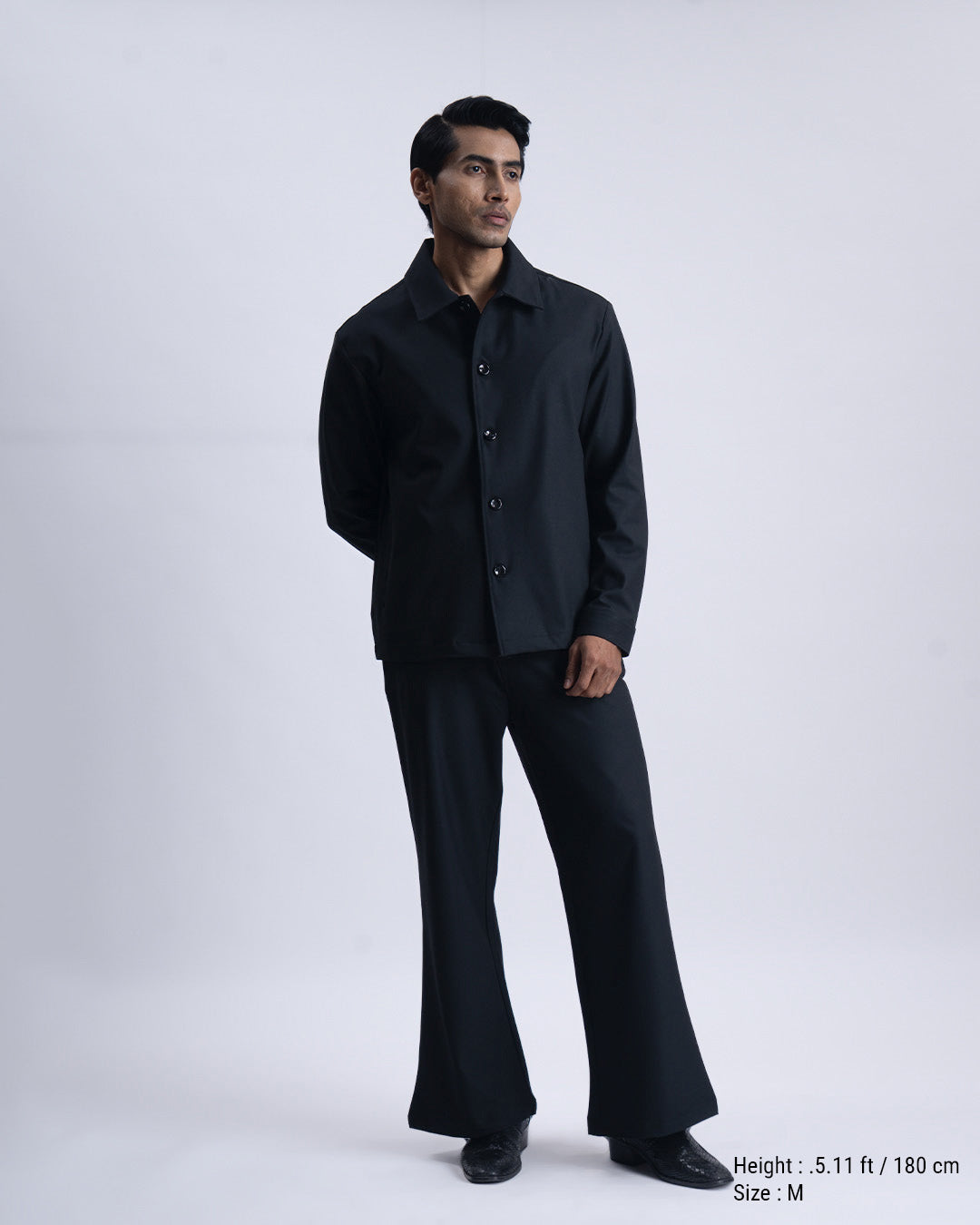 Easy Iron Light-Weight Jacket In Black