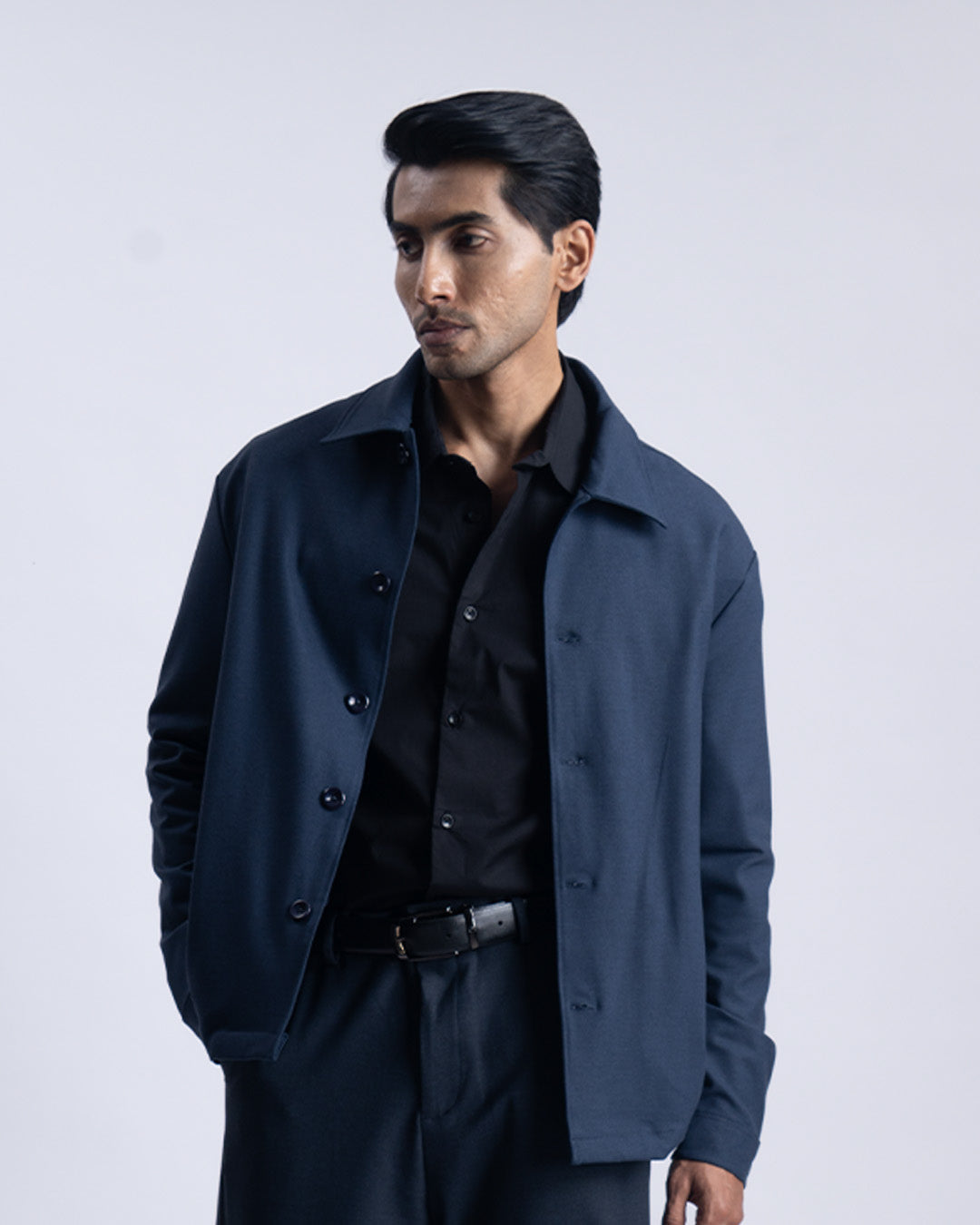 Easy Iron Light-Weight Jacket In Navy