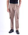 Feather Light Tailored Cargos In Khaki