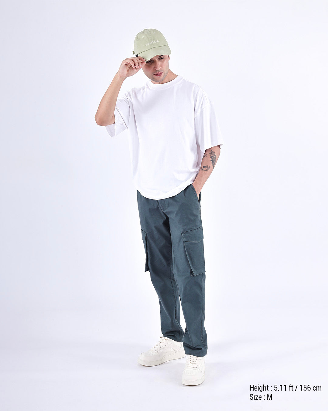 Feather Light Tailored Cargos In Green