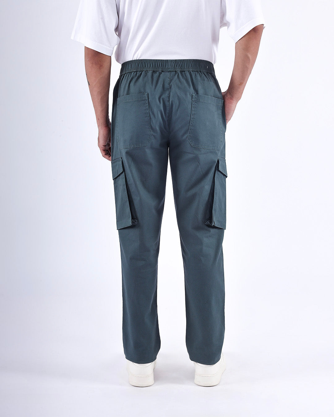Feather Light Tailored Cargos In Green