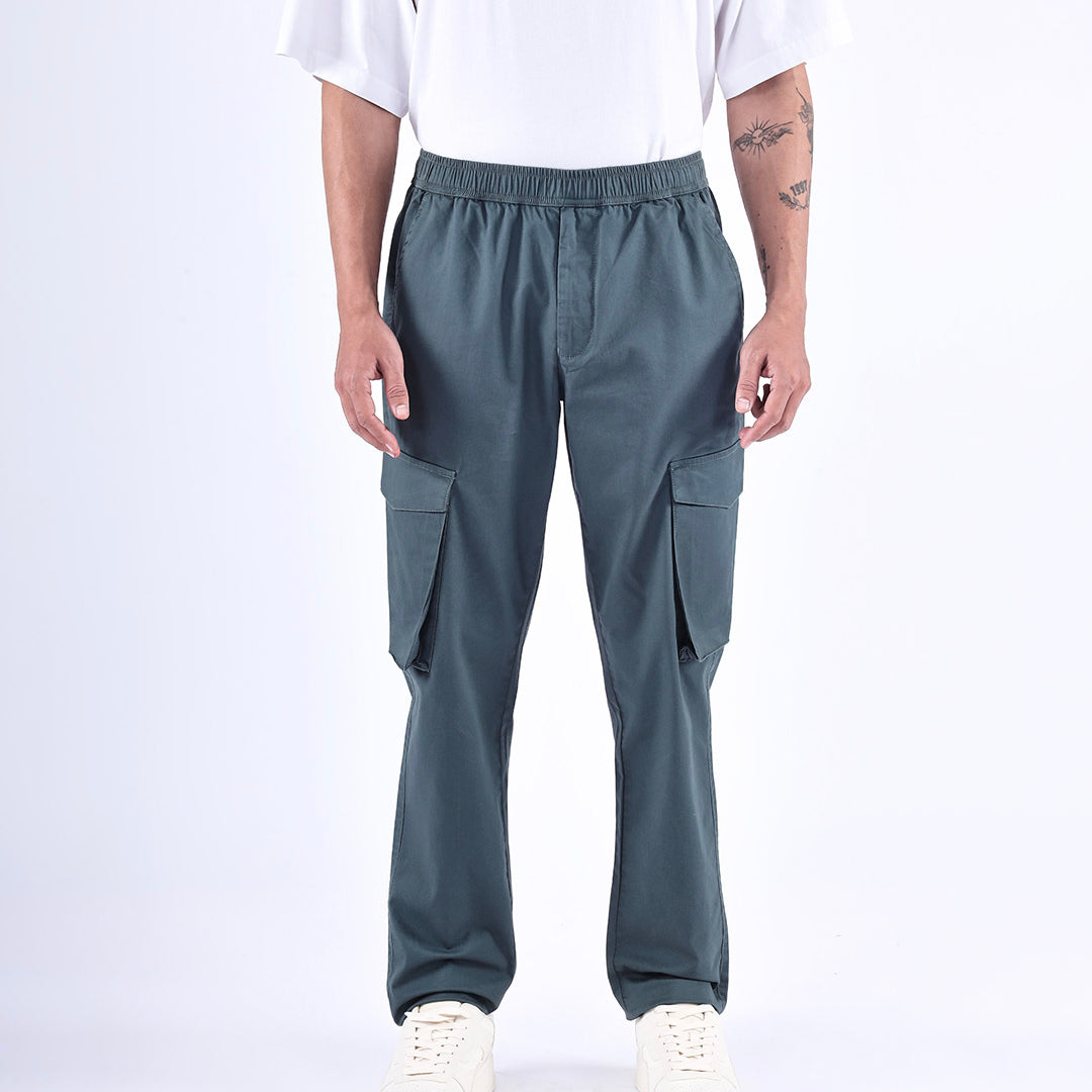 Feather Light Tailored Cargos In Green