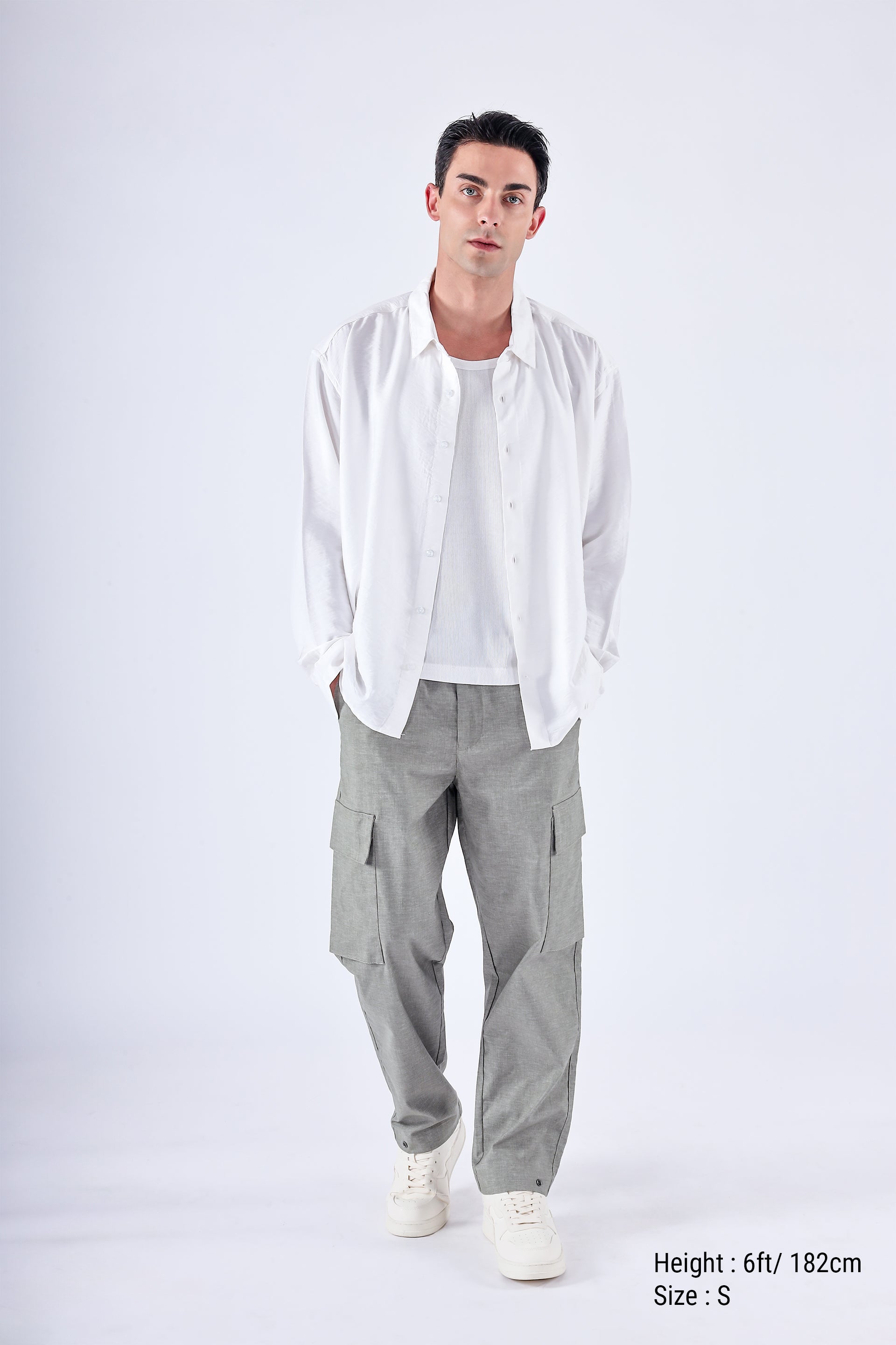 AIR RELAXED CARGO PANTS IN SAGE GREEN