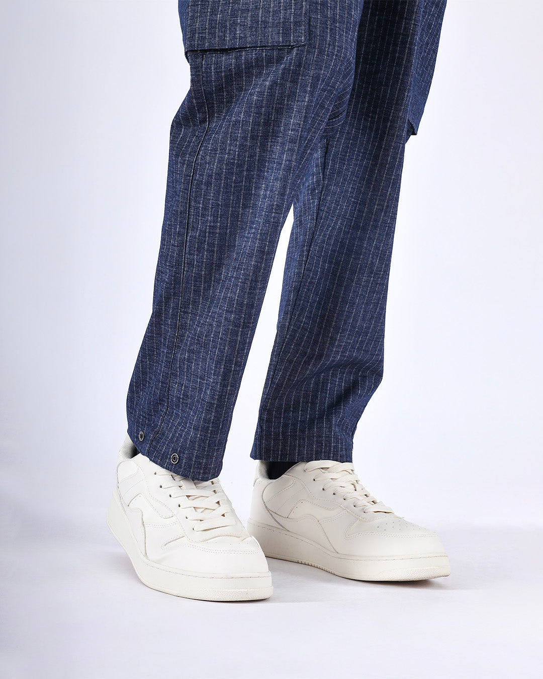 Air Striped Relaxed Cargo Pants In Blue