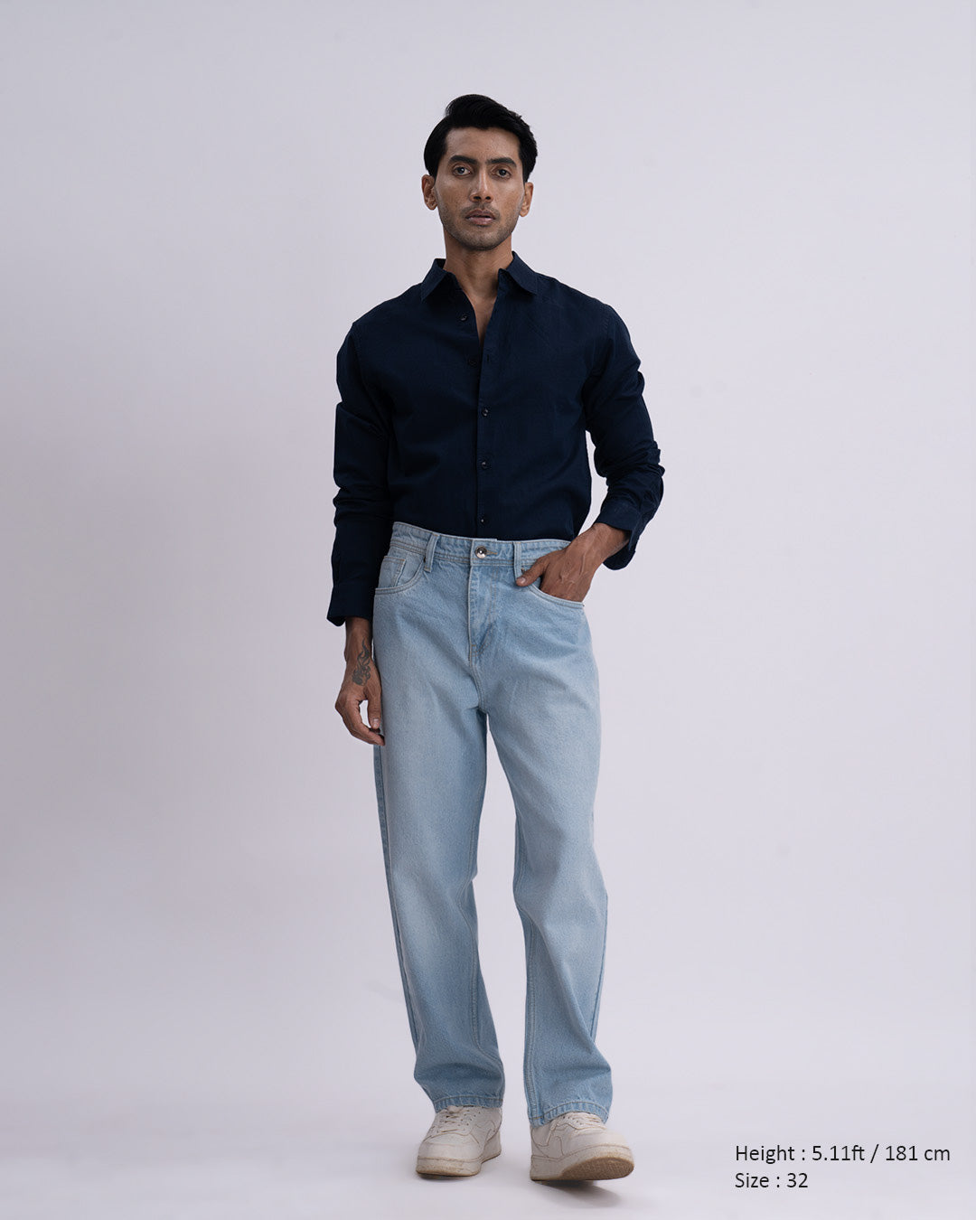 Classic Edge Relaxed Denim In Light Blue