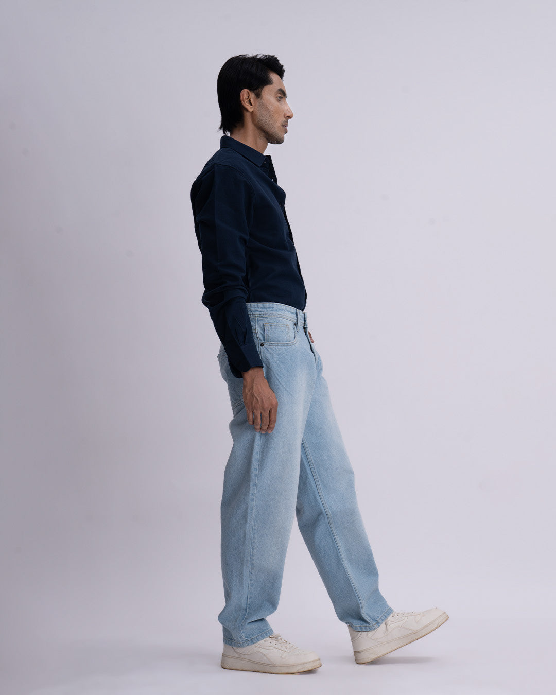 Classic Edge Relaxed Denim In Light Blue