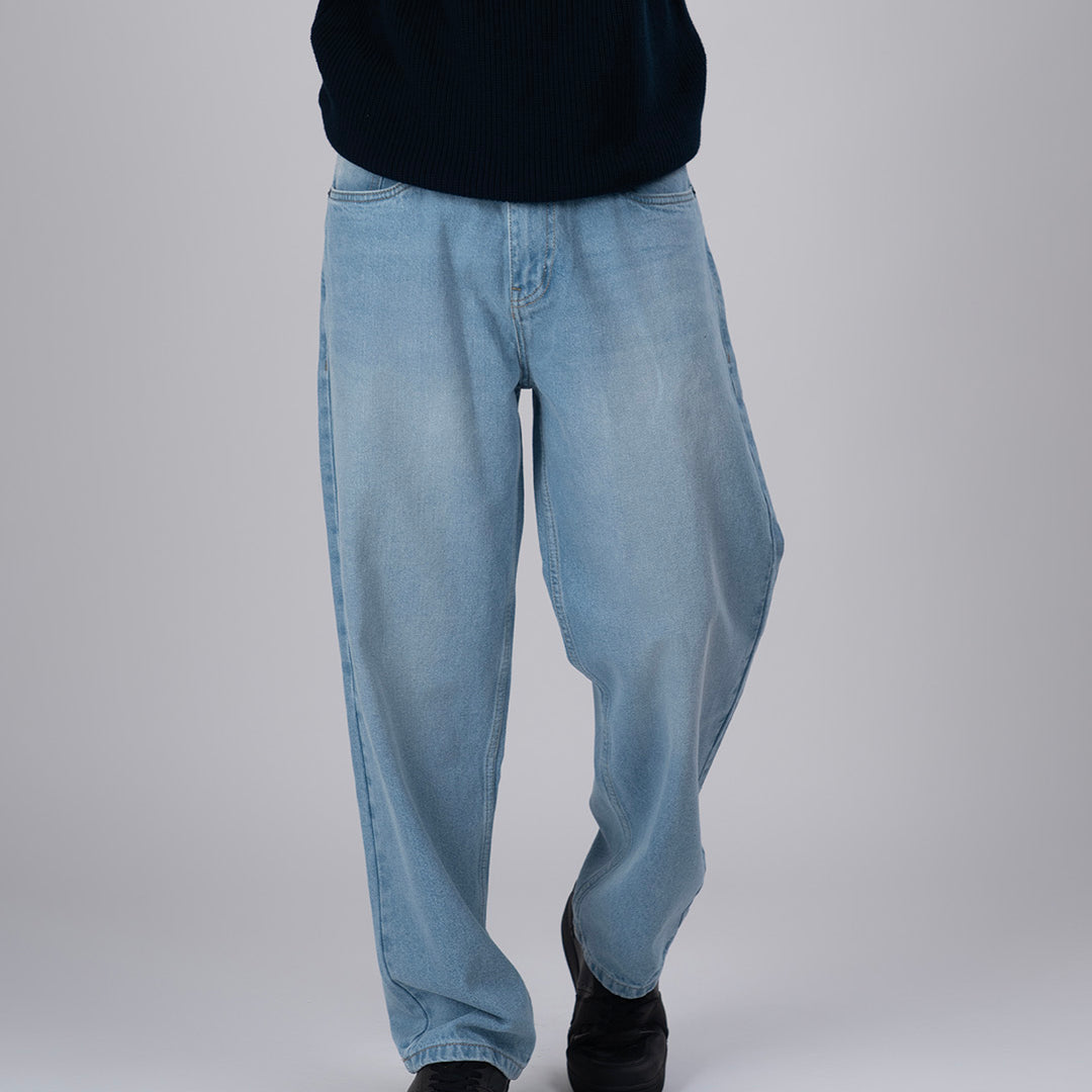 Classic Edge Relaxed Denim In Light Blue