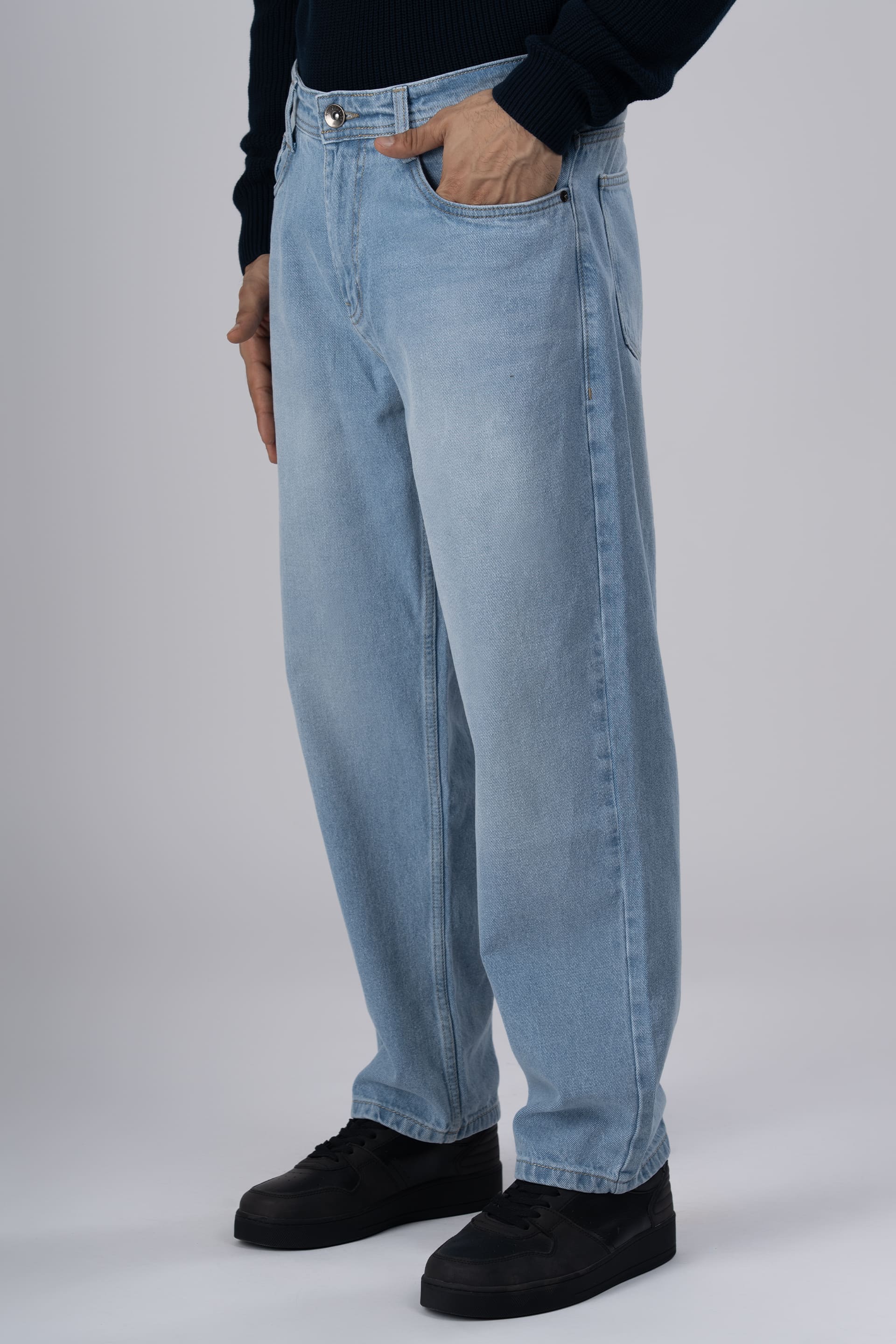 Classic Edge Relaxed Denim In Light Blue