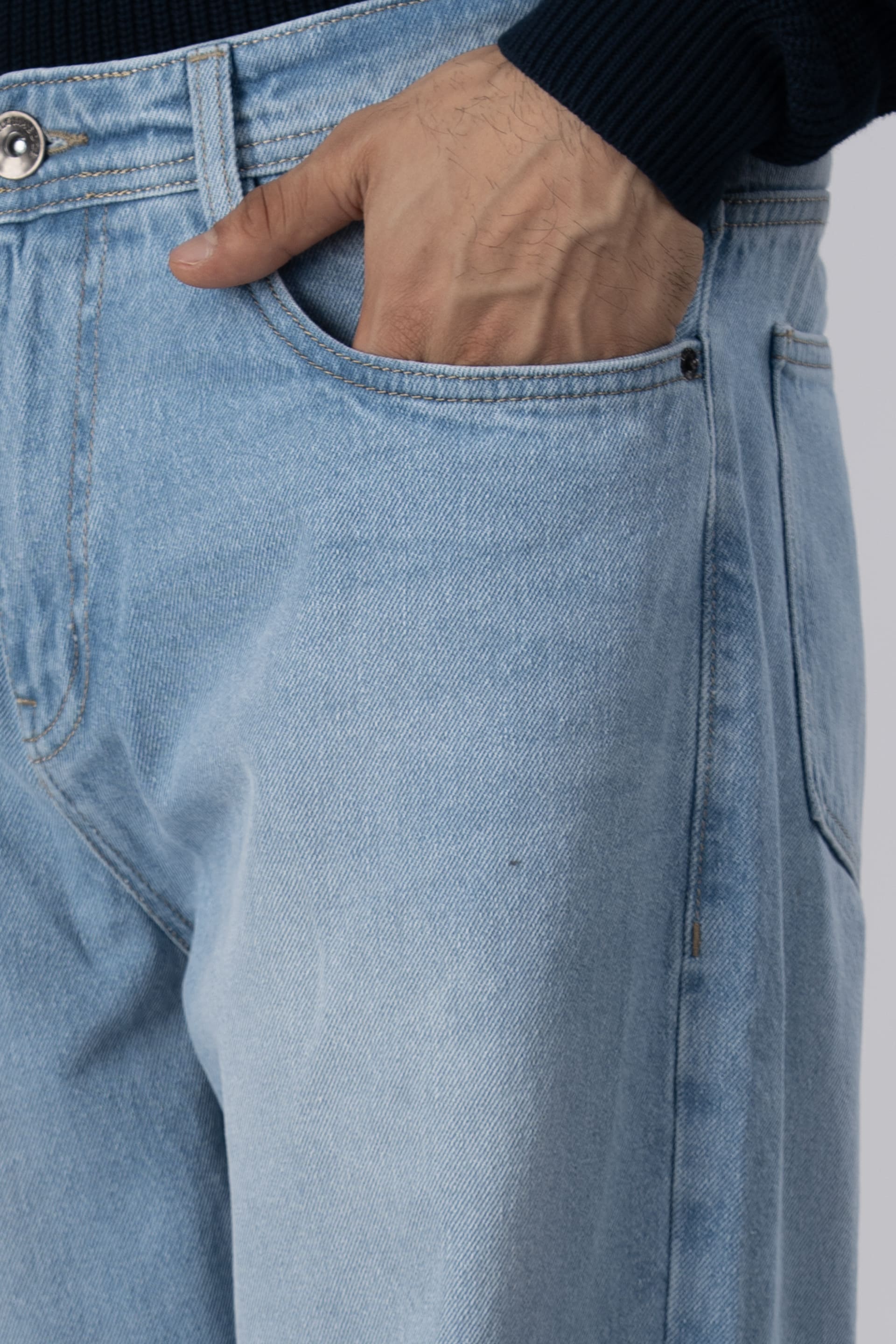 Classic Edge Relaxed Denim In Light Blue