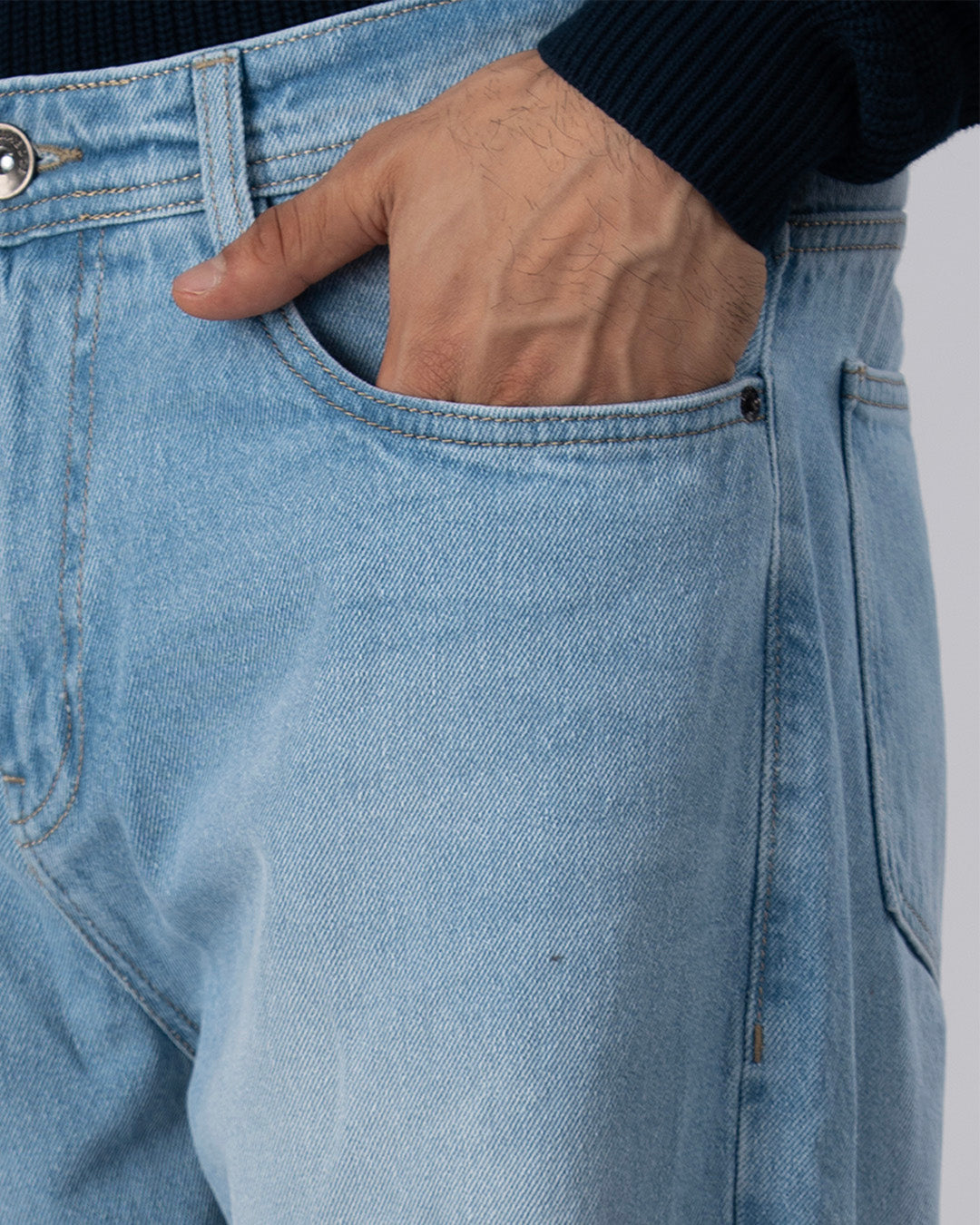 Classic Edge Relaxed Denim In Light Blue