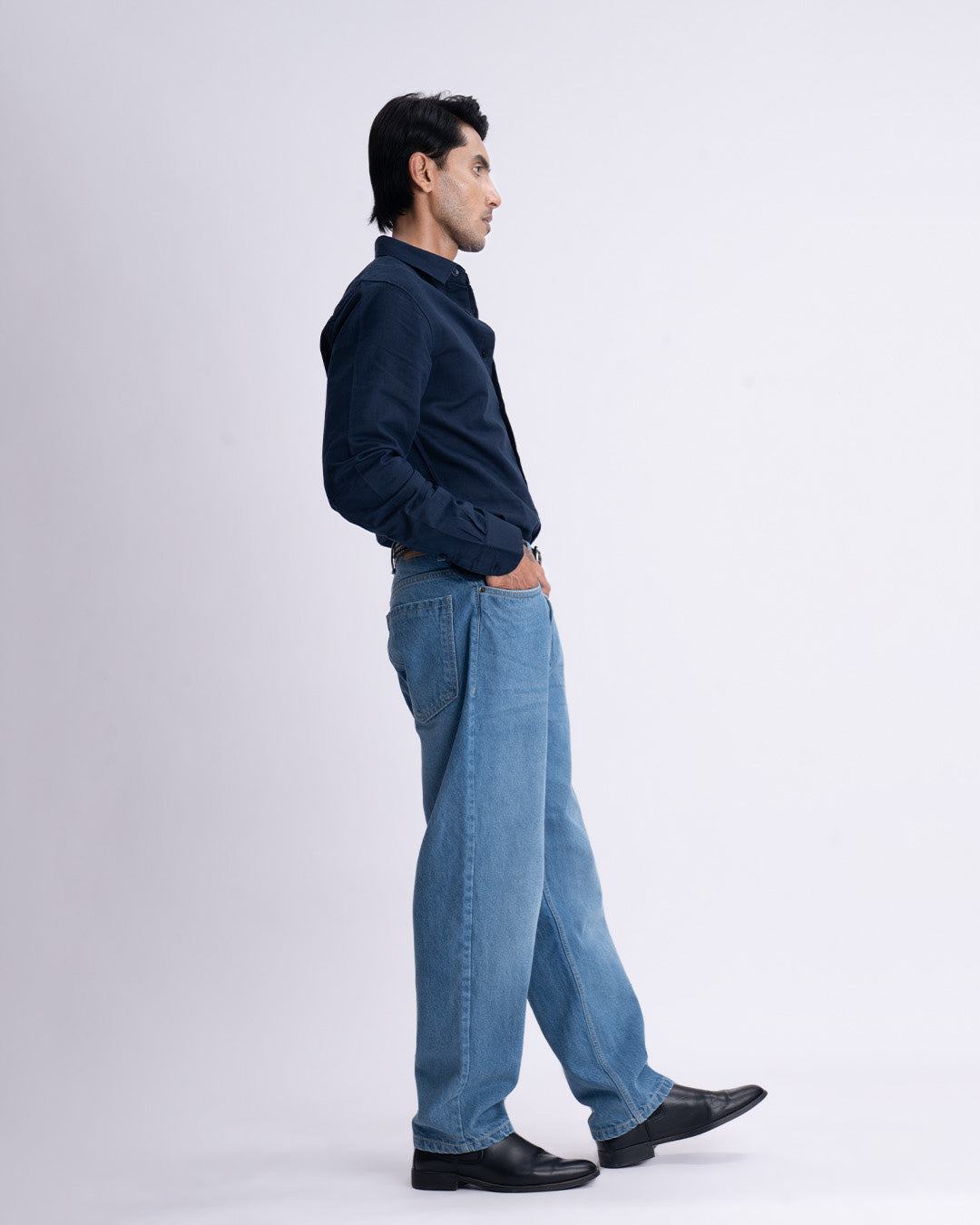 Classic Edge Relaxed Denim In Blue