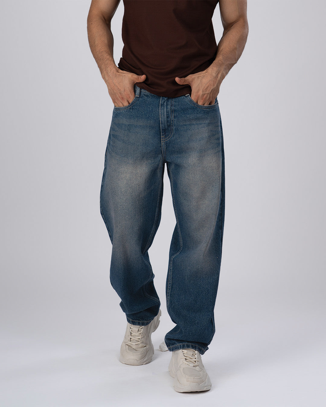 Classic Edge Relaxed Denim In Dark Blue