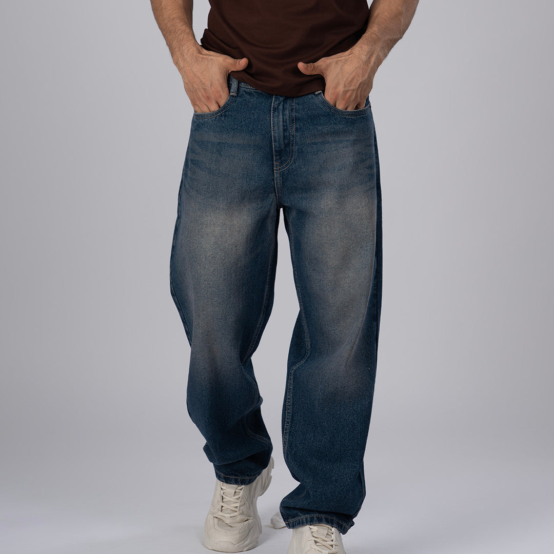 Classic Edge Relaxed Denim In Dark Blue