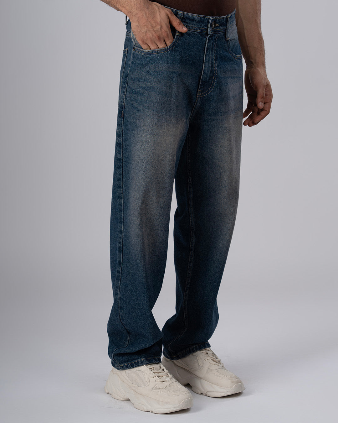 Classic Edge Relaxed Denim In Dark Blue