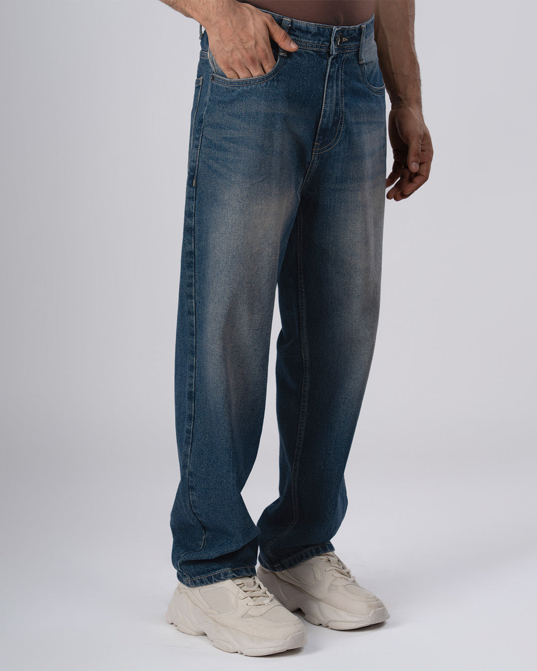 Classic Edge Relaxed Denim In Dark Blue