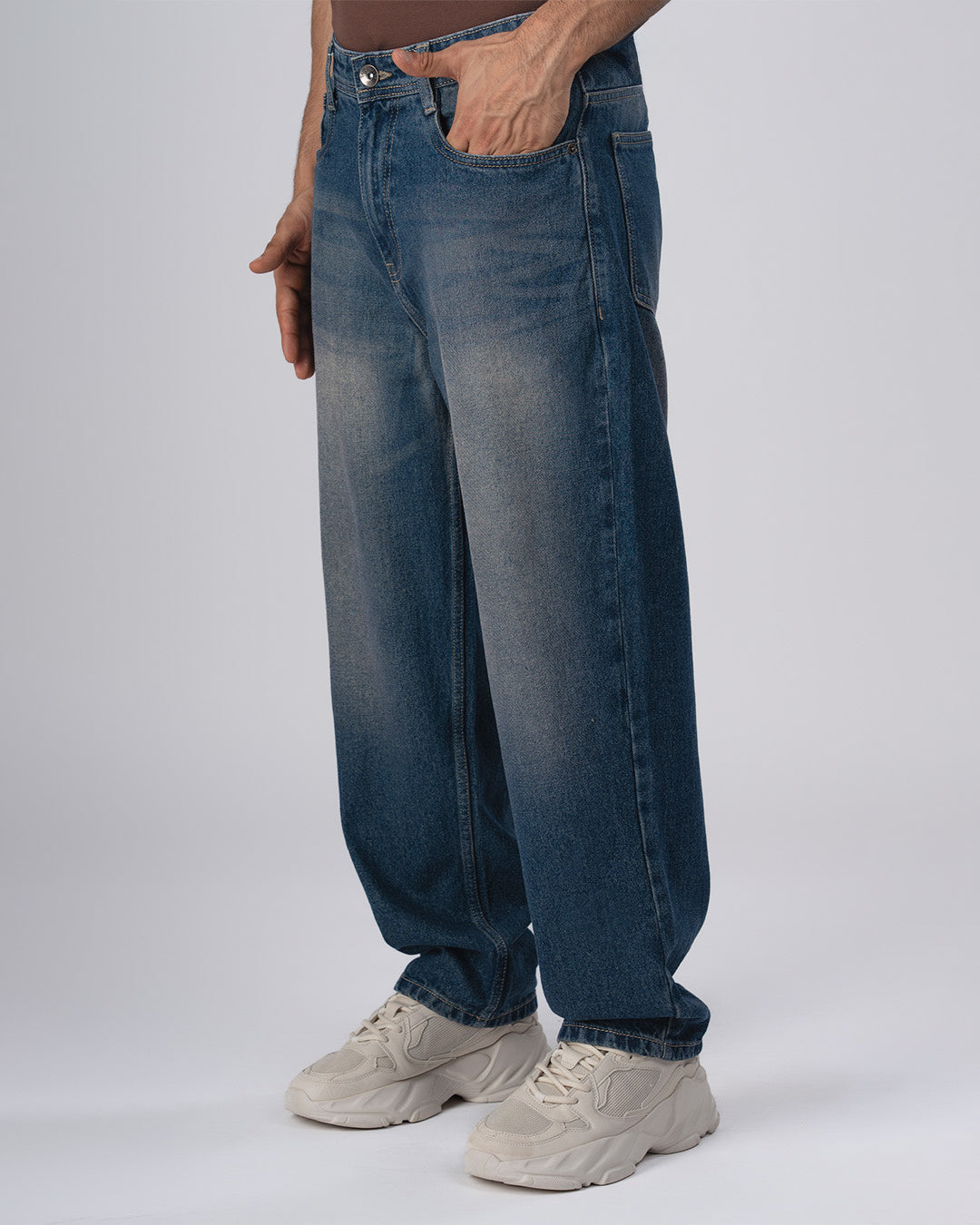 Classic Edge Relaxed Denim In Dark Blue