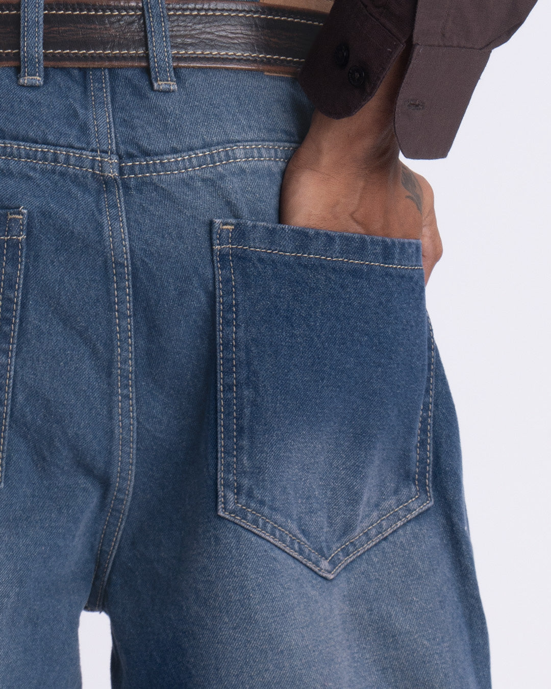 Classic Edge Relaxed Denim In Dark Blue