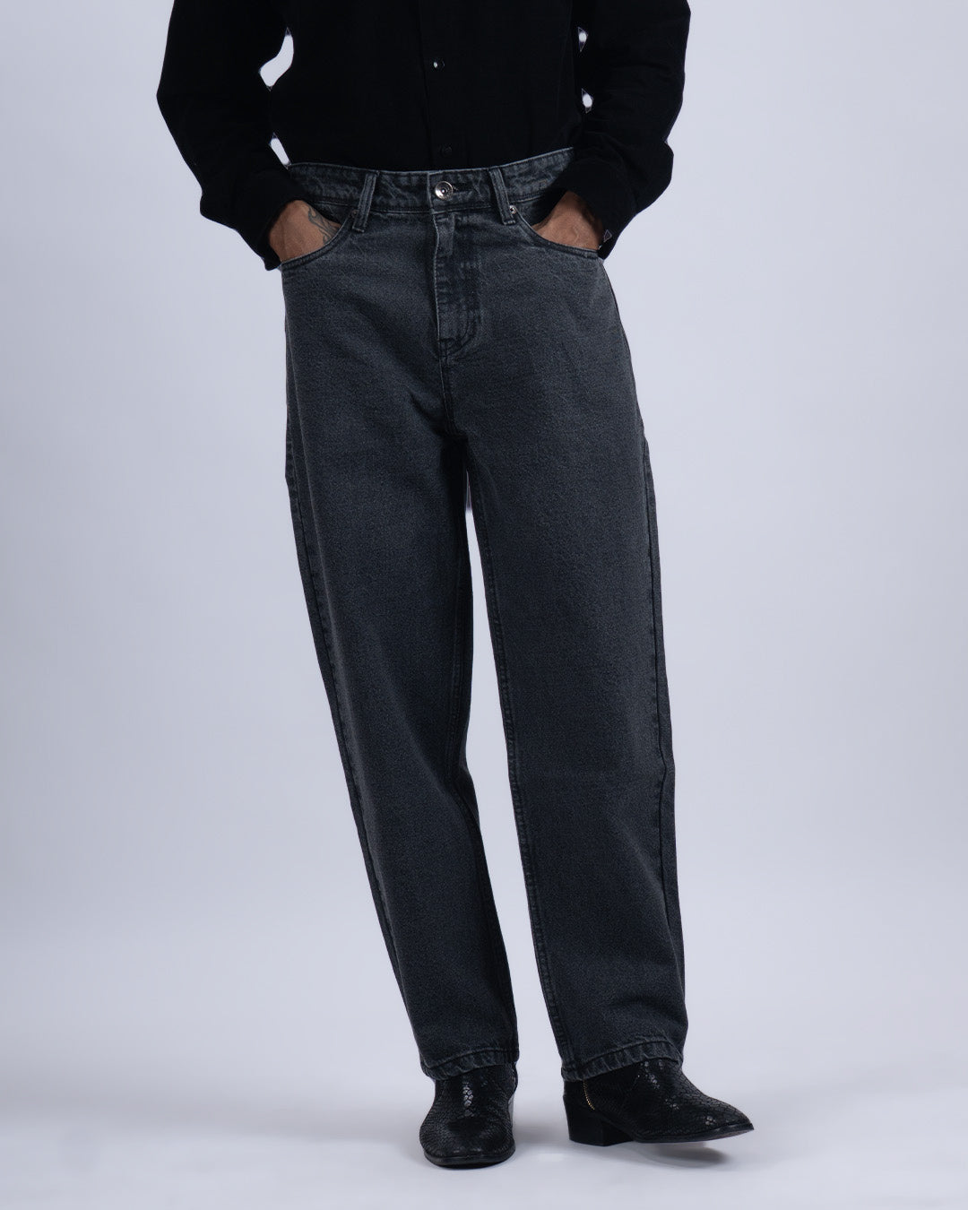 Classic Edge Relaxed Denim In Grey