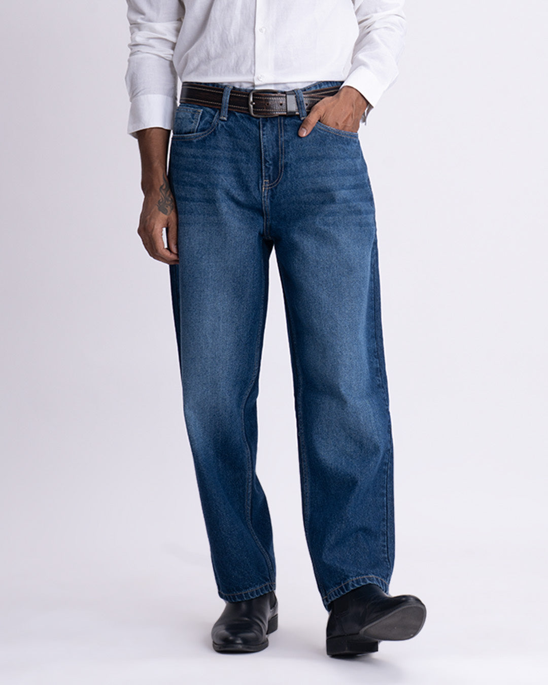 Classic Edge Relaxed Denim In Blue