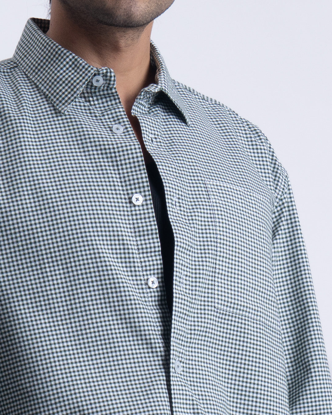 Checkered Relaxed Shirt In Green