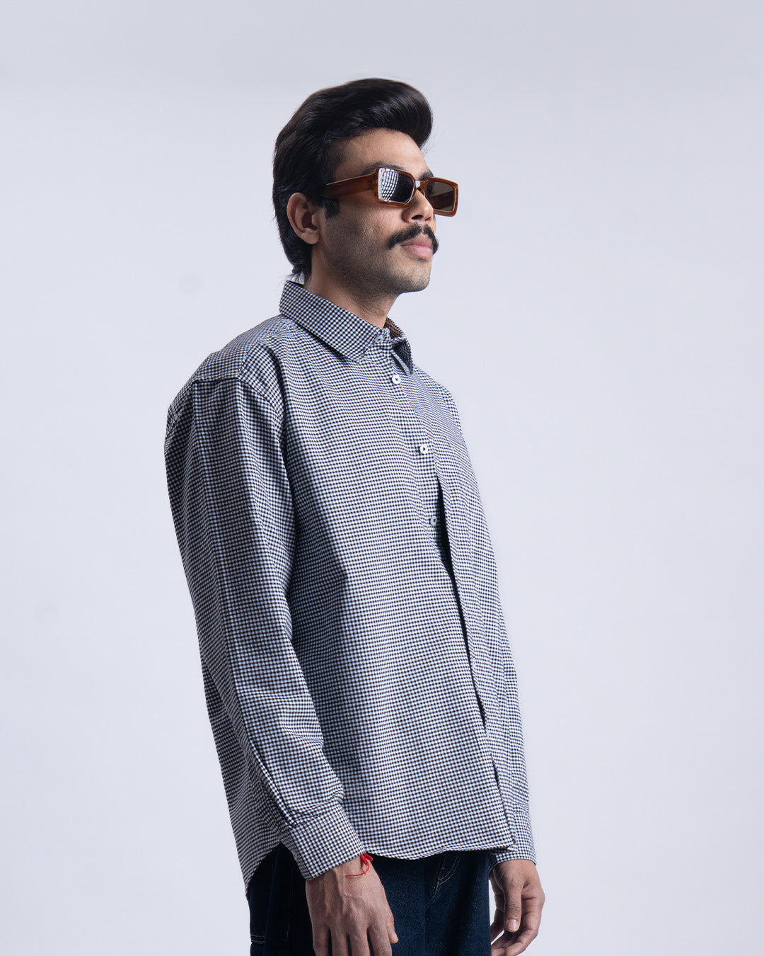 Checkered Relaxed Shirt In Black