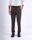 Easy Iron Striped Formal Pants In Brown