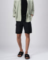Easy Iron Cargo Shorts In Black