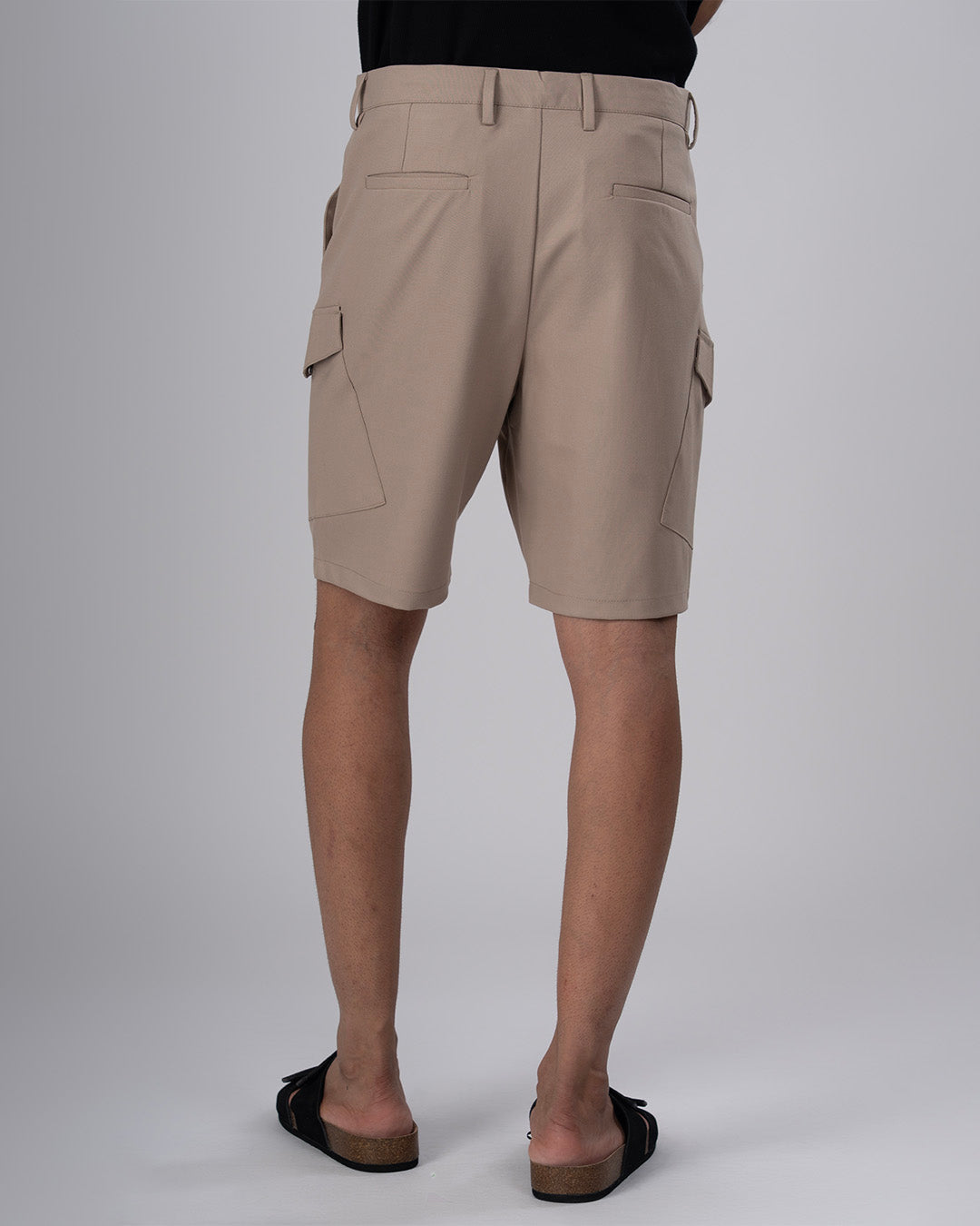Easy Iron Cargo Shorts In Beige