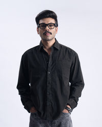 Soft Corduroy Relaxed Shirt In Olive