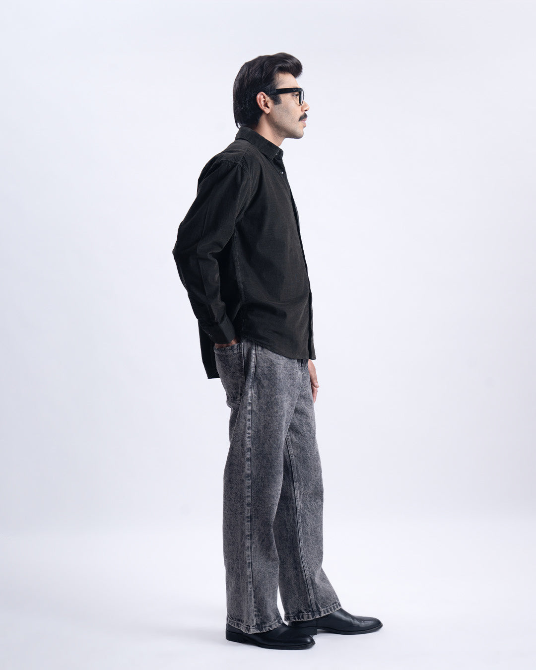 Soft Corduroy Relaxed Shirt In Olive