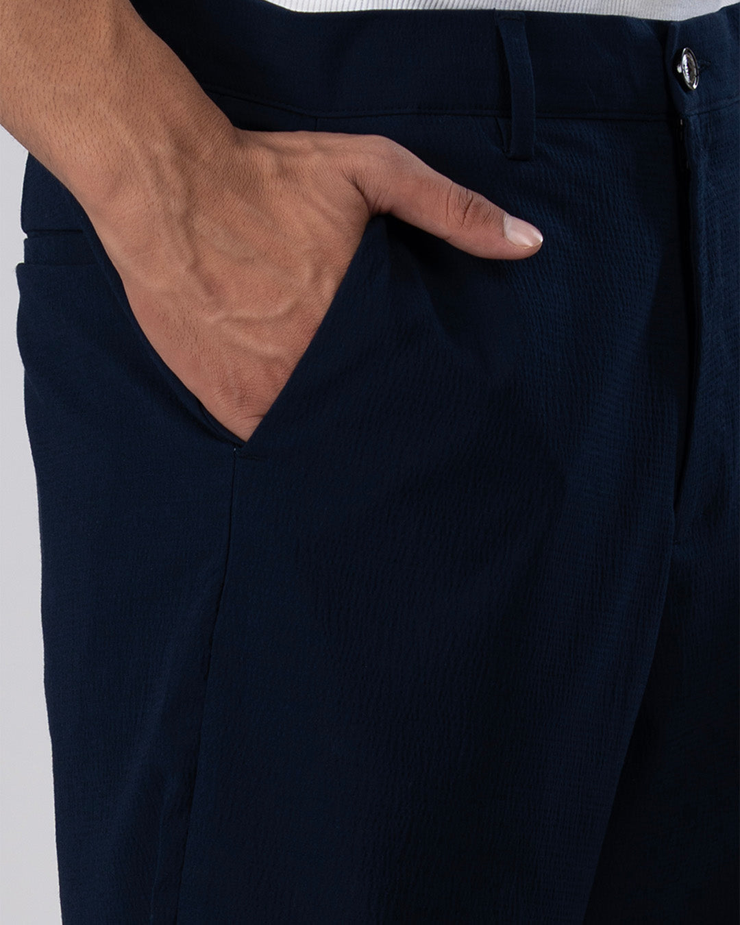 Premium Easy Iron Shorts In Blue