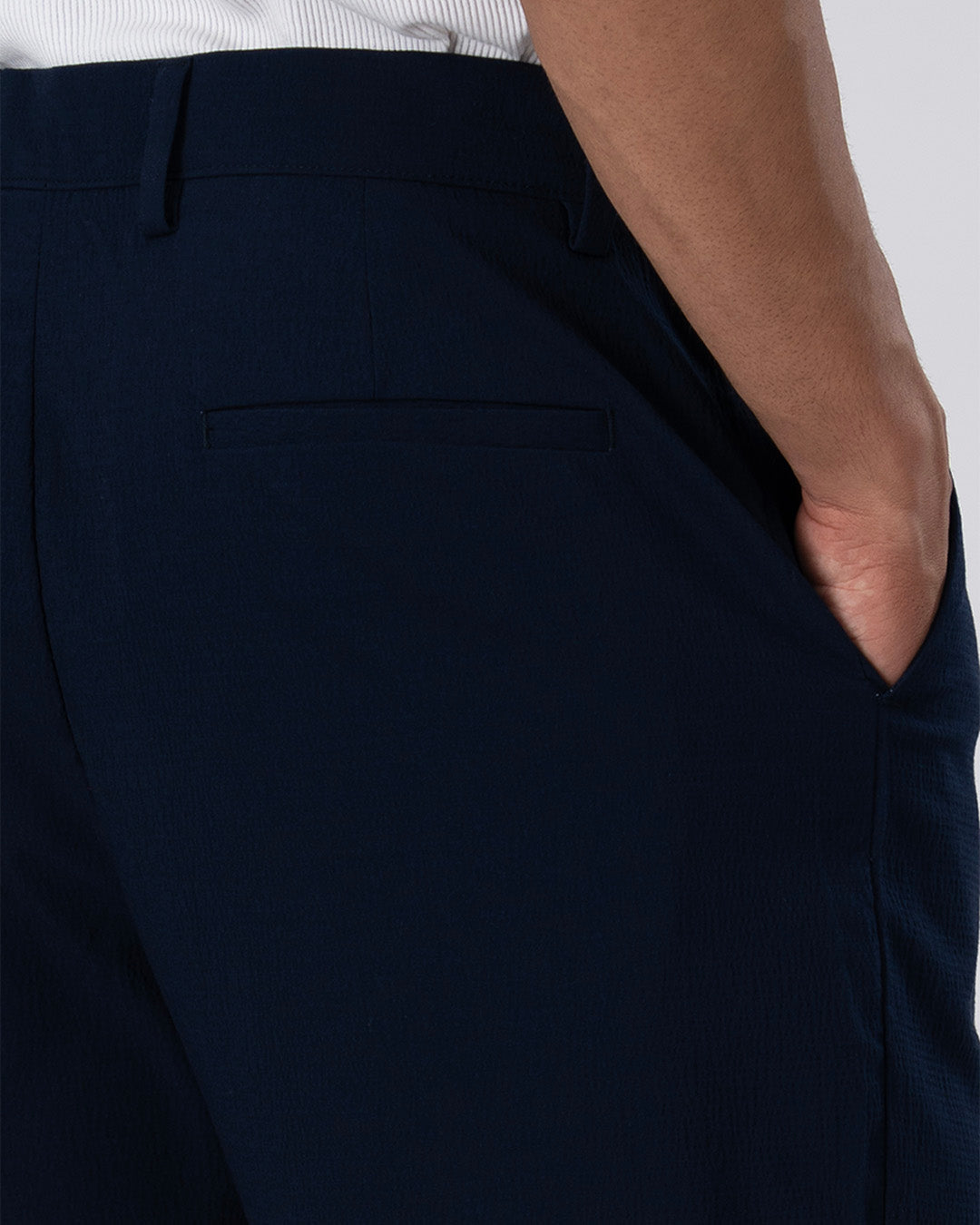 Premium Easy Iron Shorts In Blue