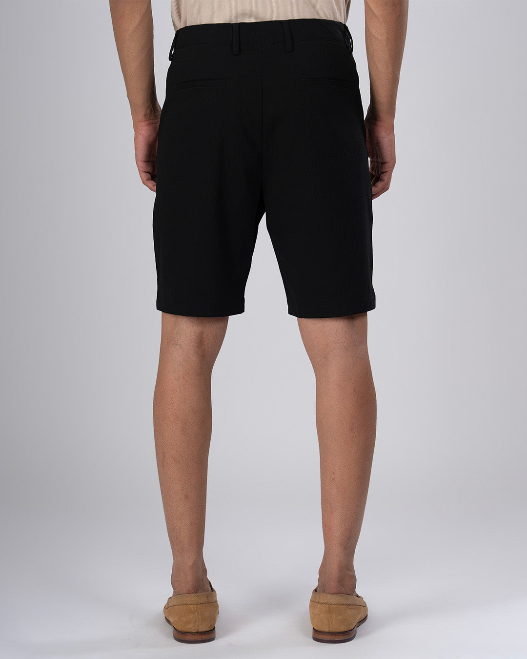 Premium Easy Iron Shorts In Black