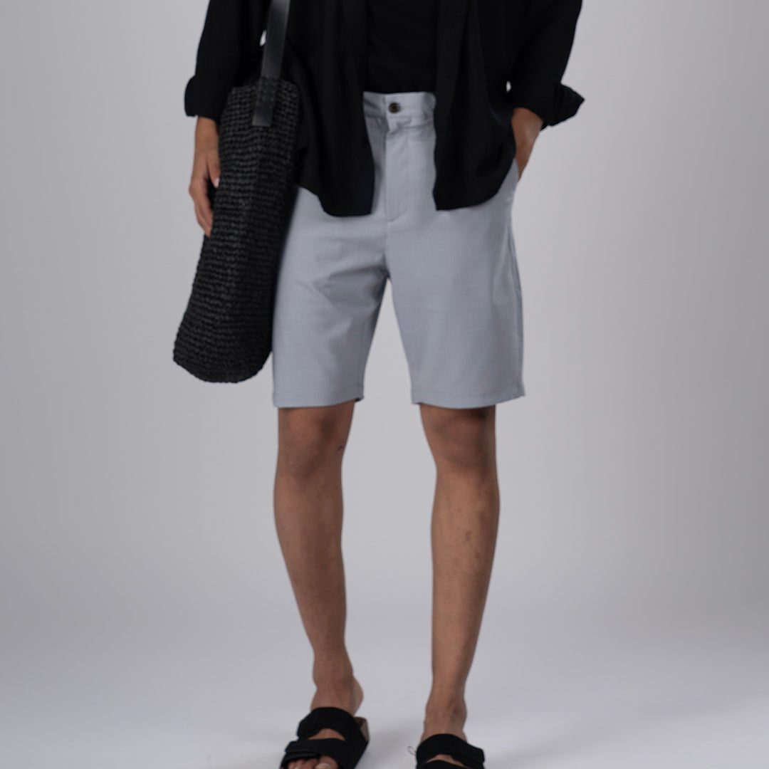 Premium Easy Iron Shorts In Grey