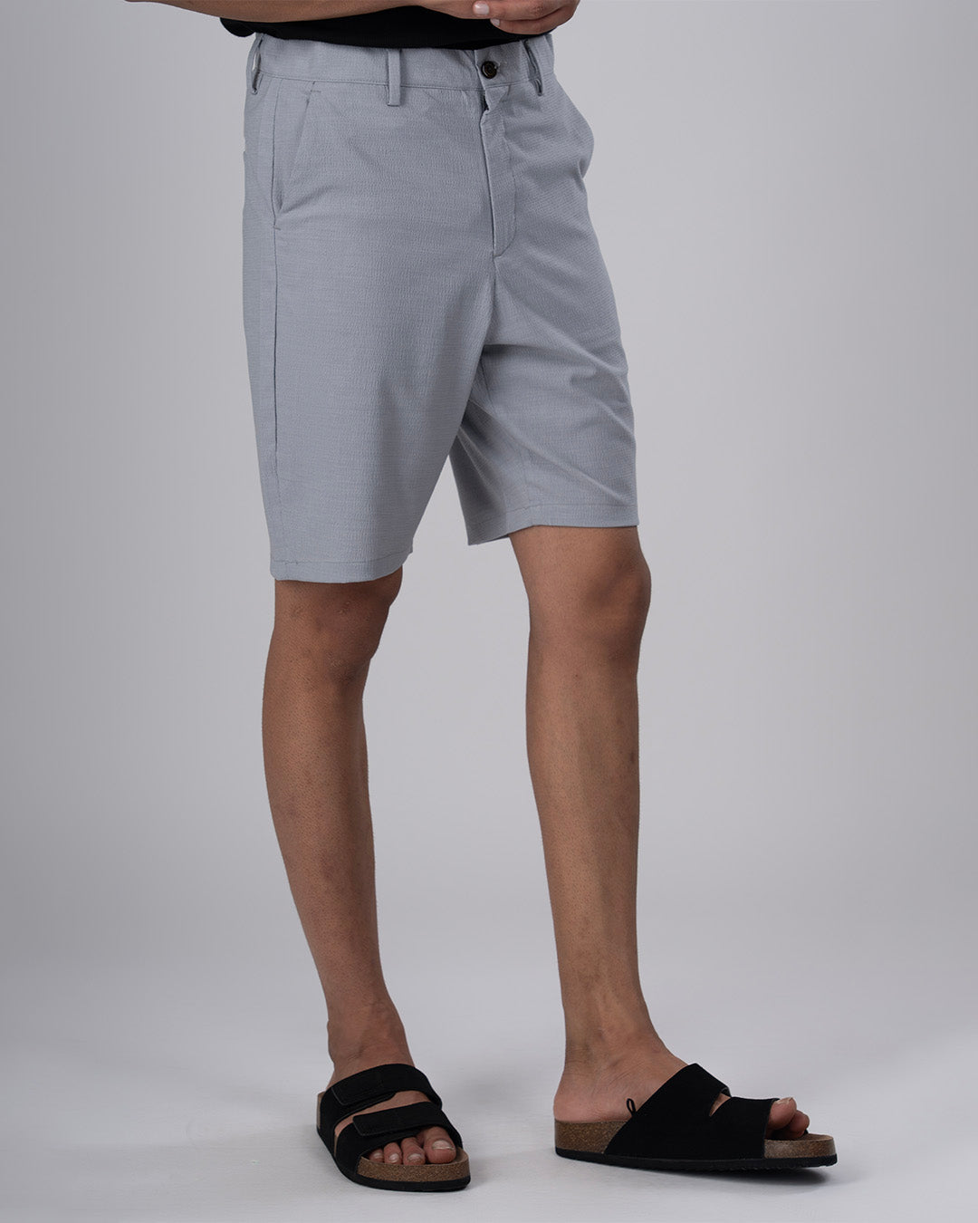 Premium Easy Iron Shorts In Grey