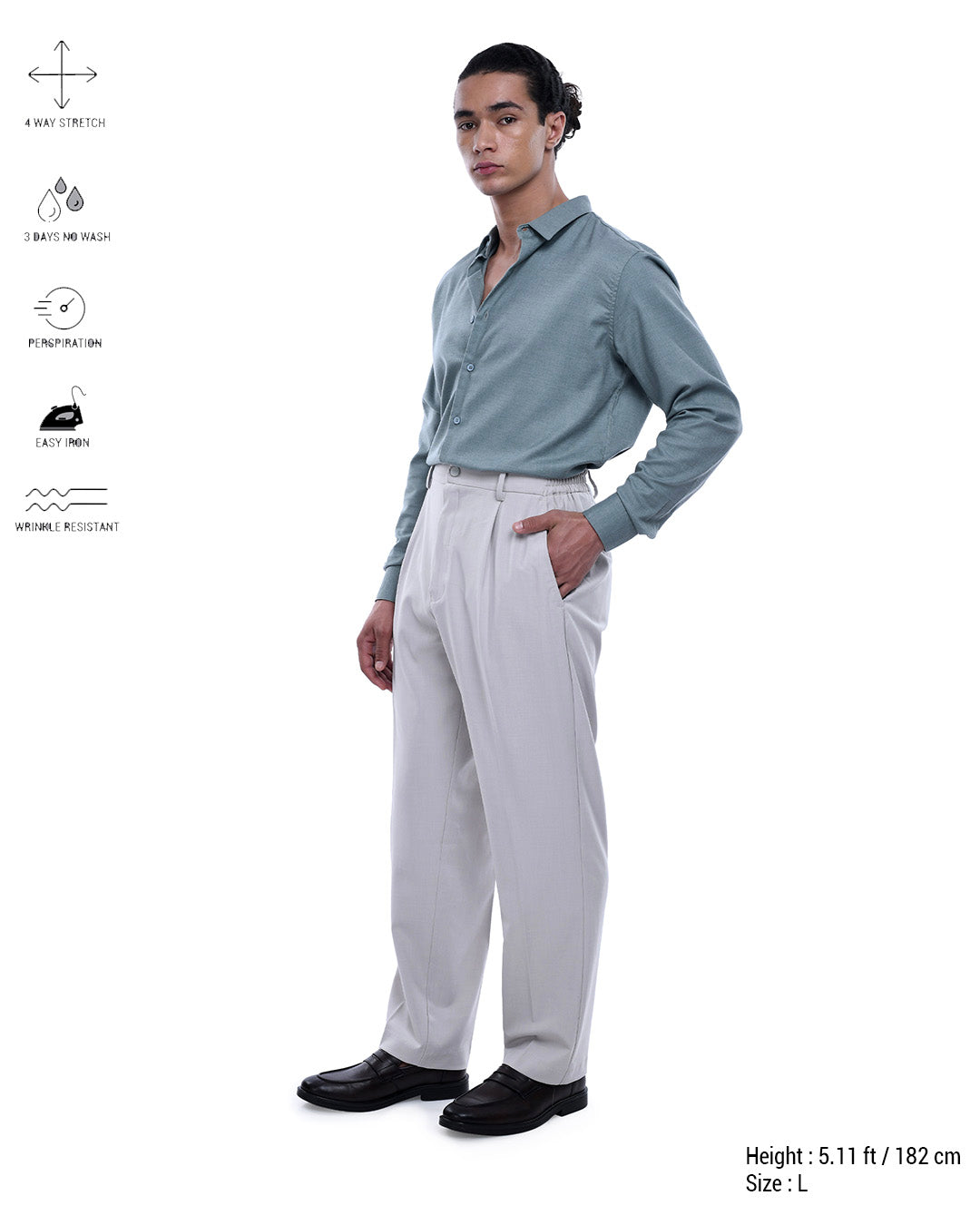 Royal Oxford Stretch Shirt In Green