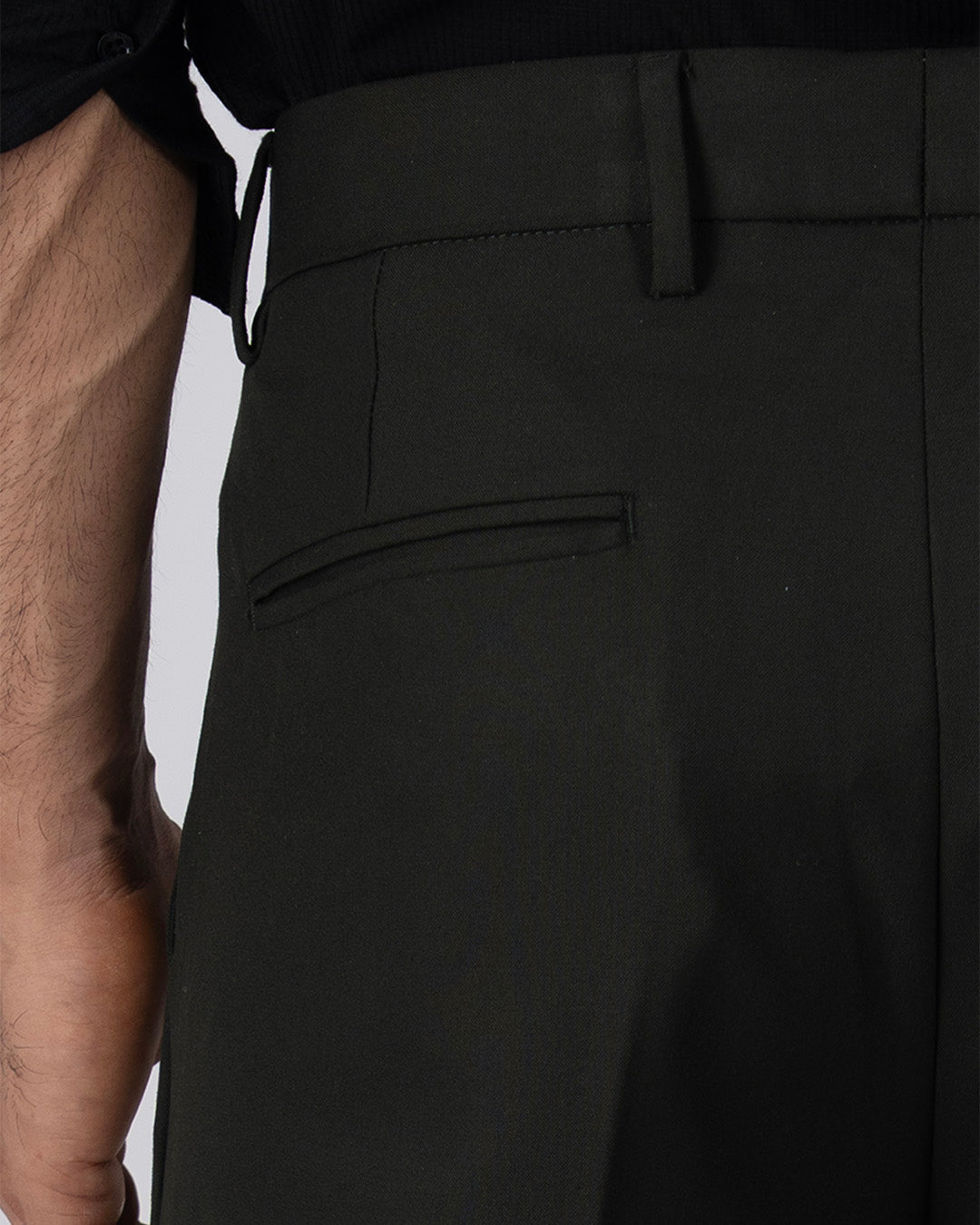 Easy Iron Tailored Office Trousers In Olive