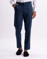 Easy Iron Tailored Office Trousers In Navy