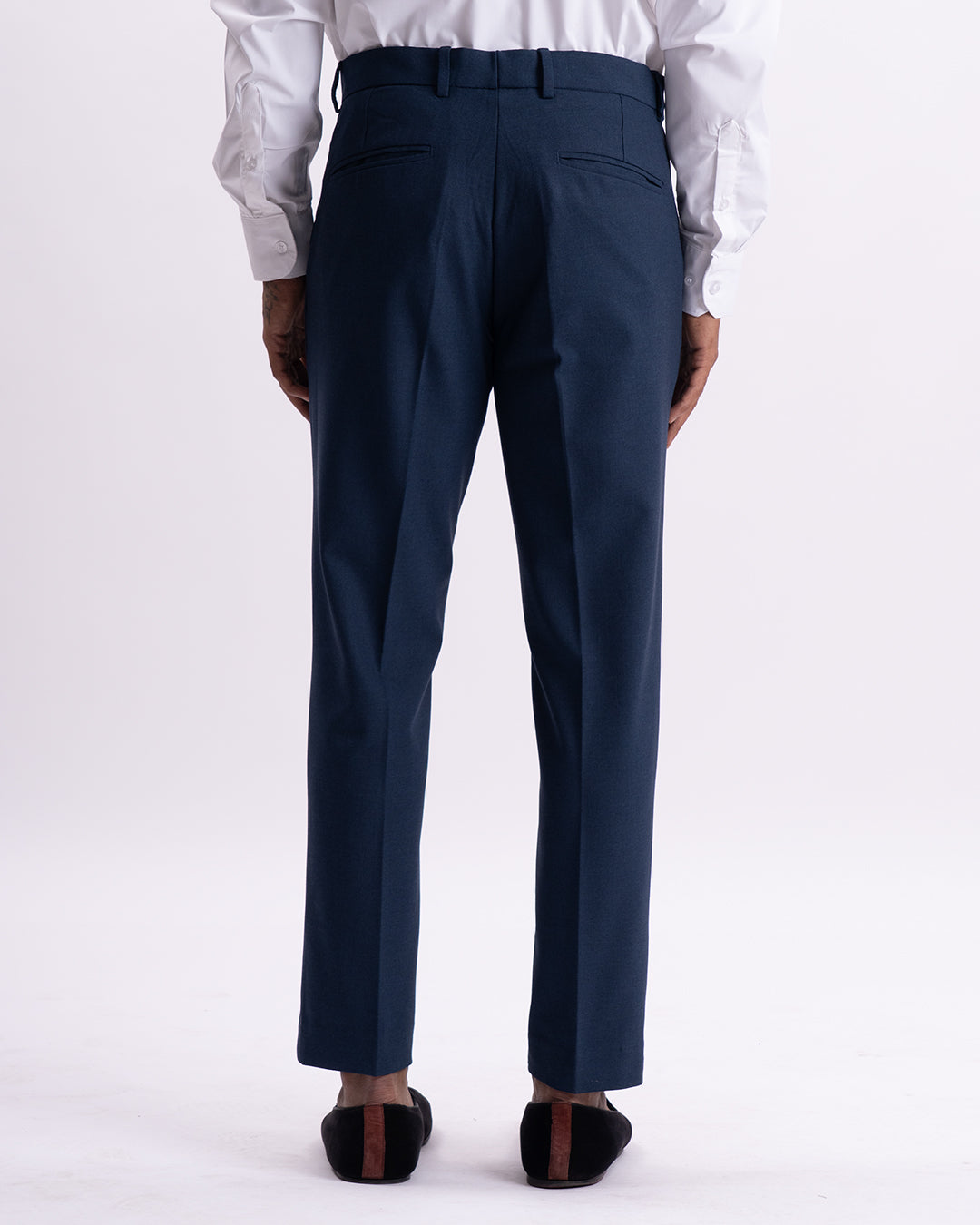 Easy Iron Tailored Office Trousers In Navy