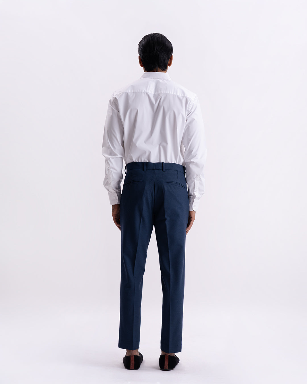 Easy Iron Tailored Office Trousers In Navy