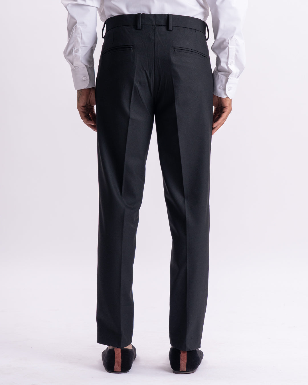 Easy Iron Tailored Office Trousers In Black