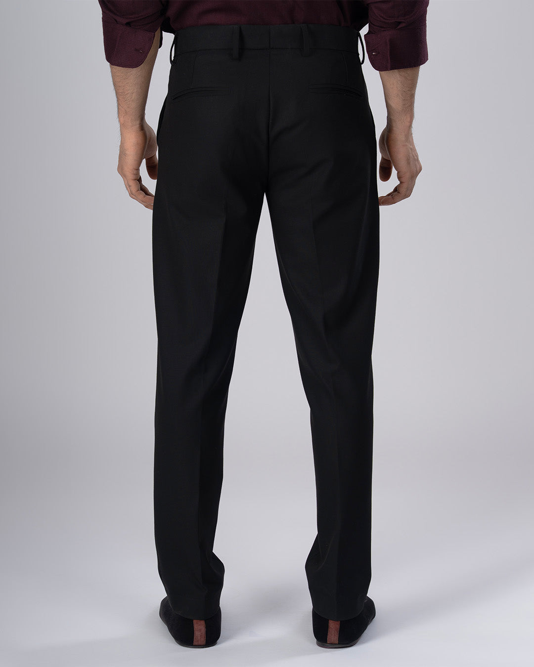 Easy Iron Tailored Office Trousers In Black