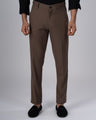 Easy Iron Tailored Office Trousers In Cocoa