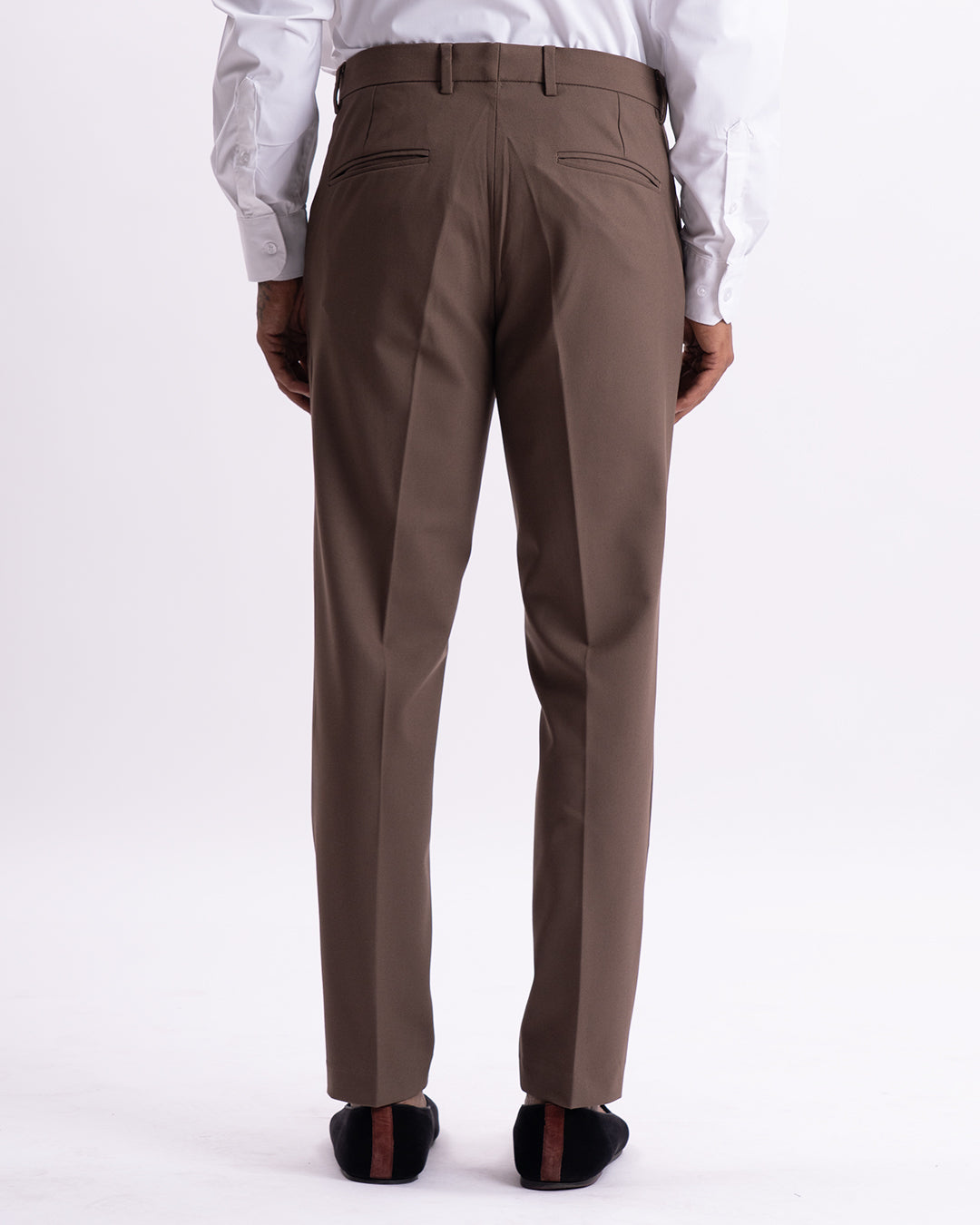 Easy Iron Tailored Office Trousers In Cocoa
