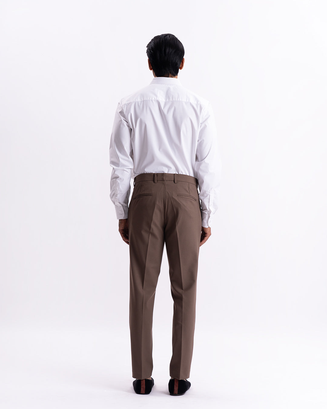 Easy Iron Tailored Office Trousers In Cocoa